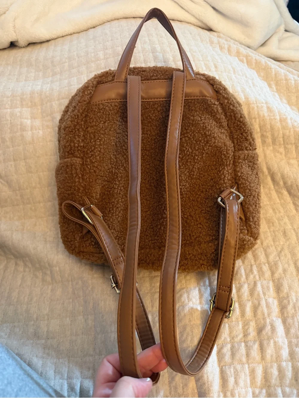 Forever 21 Brown Sherpa Backpack